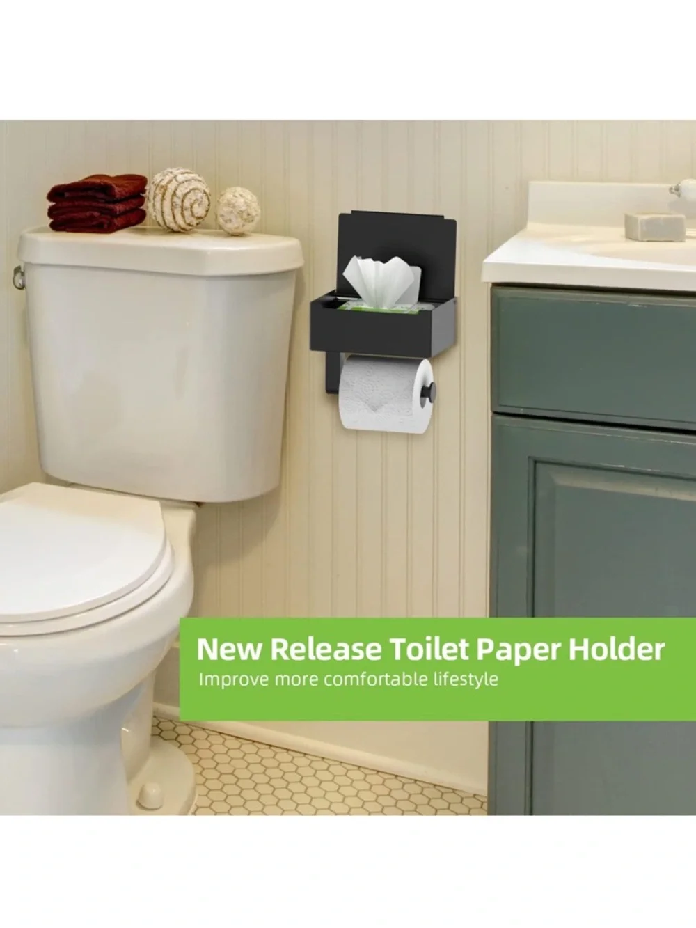 Toilet Paper Holder with Storage